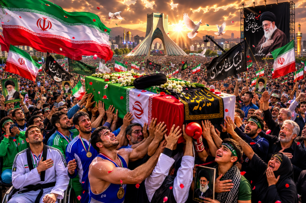 «باید برخاست»؛ وقتی یک ملت برای بدرقه «آقای شهید ایران» به پا می‌خیزد