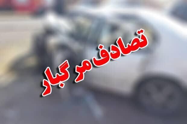 یک کشته و یک مصدم بر اثر برخورد کامیون با خودروی سواری در محور بستان‌آباد - قره چمن